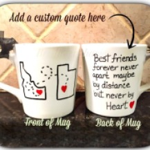 best friends new mug custom quote
